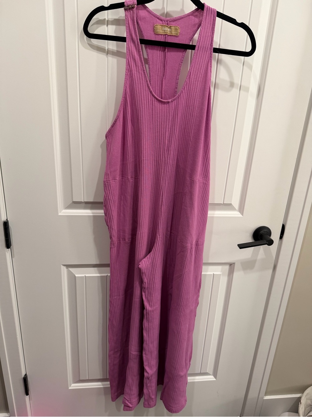 Free People Free-Est Ribbed Racerback Romper Pink Size M